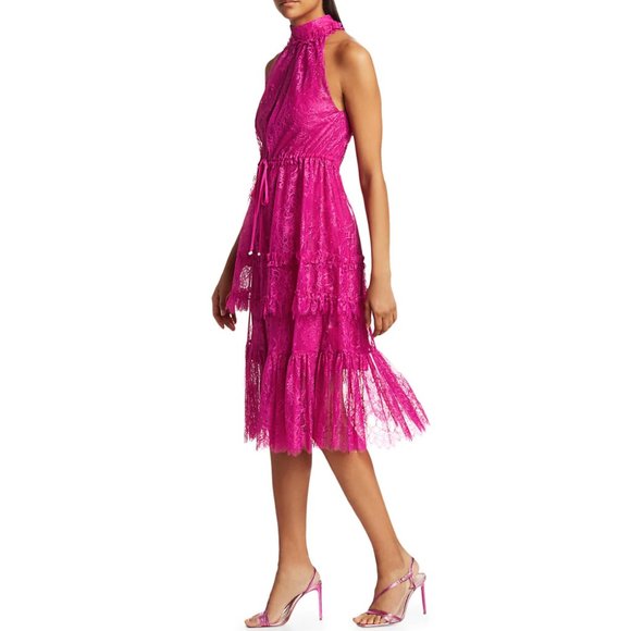 SOLD! Alexis Magdalina Pleated Lace Halter - Picture 5 of 9